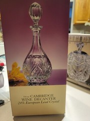 Vintage Cambridge 24% Euro Lead Crystal Wine Decanter 750 ml New