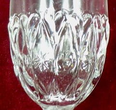 Hearts of Loch Laven Wine Cordial Goblet Indiana Tumbler #29 Clear EAPG 1896