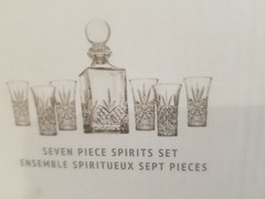 ELEGANT DUBLIN COLLECTION 7-PIECE SPIRITS SET SHANNON BY GODINGER, NEW