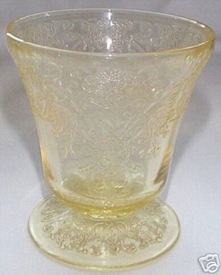 FLORENTINE #2 POPPY YELLOW 5oz FTD SHORT JUICE TUMBLER!