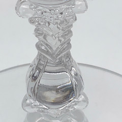 Set of 2 Cambridge Glass Etched Portia Clear Stemmed ICED TEA GOBLETS 7-1/2″H