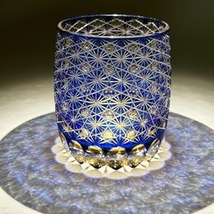 Edo Tokyo Kiriko Luxury Crystal Glass Knights Templar Whiskey Brandy Tumbler Cup