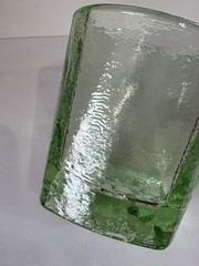 Fire And Light Glass Green Celery On The Rocks Tumbler Recycled Drinking Barware