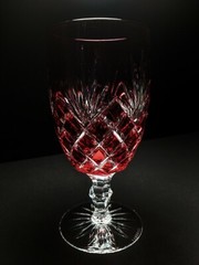 Faberge Odessa Ruby Red Crystal Ice Tea Water Glass