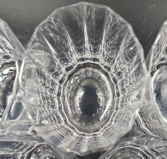 5 Dansk Oval Facette Old Fashioned Vintage Clear Panel Whiskey Rocks Finland Lot