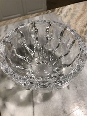 Miller Rogaska Reed & Barton Equinox Cut Crystal Serving Bowl Centerpiece 7″ W