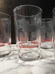 Vintage Scottie Dog Scottish Terrier Juice Glass Set of 5
