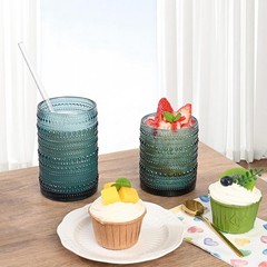 Retro Glass Cups – Set of 12 for Beer, Cocktails, Whiskey