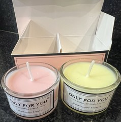 Wedding Gift Set Wine Glasses Candles Bath Bombs Just for You New In Box