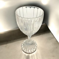 Mikasa Park Lane Vintage-Style Clear Glass Water Goblet with Ribbed Design (BR1)