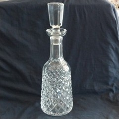 Vtg Waterford Crystal ALANA Decanter & 6 Liqueur Footed Shot Glasses 3.5″ Set