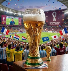 Clear Glass Beer Glass Soccer Ball Trophy Shape Decorative Drinking Cup