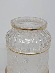 Baccarat French Pressed Glass Tumbler Birds, Floral Design C. 1890
