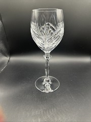 Spiegelau’s Cut Panel Thumbprint Crystal Replacement Wine Water Glass (Begonia?)