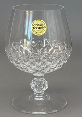 Cristal D’Arques Brandy Snifter LONG CHAMPS Crystal Cognac Glasses Set Of 4