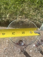3 Vintage Crystal Wine Glasses Lead Free With Beautiful Stem. Elegant