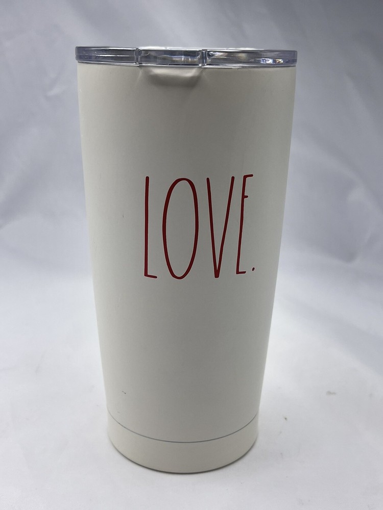 Rae Dunn LOVE Valentines Tumbler COFFEE 17oz Stainless Steel Hot Cocoa Tea New