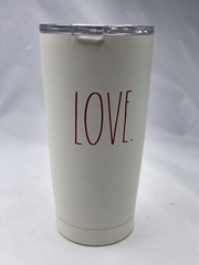 Rae Dunn LOVE Valentines Tumbler COFFEE 17oz Stainless Steel Hot Cocoa Tea New