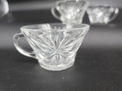 4 Piece Lot – Vintage Anchor Hocking Punch Cups – Star Of David Starburst