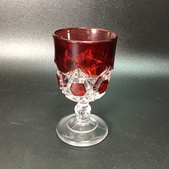 Replacement EAPG Doyle #250 Red Block Ruby Stained WINE GLASSES/ GOBLET 5 7/8″
