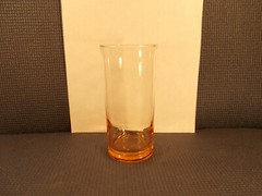 Libbey Crystal All PInk Flare Rim 16 oz Tumbler 6″ T x 2 7/8″ W