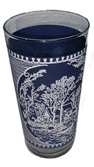 Vintage Royal China Currier & Ives «The Old Ghrist Mill» 12 oz Drinking Glass
