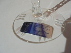 Crystal Clear Industries CCI Cobalt Blue Cut to Clear Grape Wine Goblet 8″ MINT