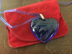 Necklace Heart Dark Blue Crystal by Baccarat