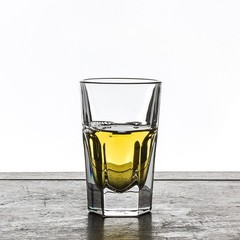 Crystal Clear 4oz Shot Glasses Set of 6 Heavy Base | Home Bar Barware
