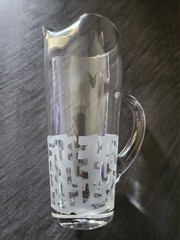 DOROTHY THORPE Pitcher and 9 tumbler/low ball/rocks glasses