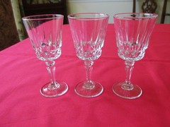 Set of 6 Cristal D’Arques France CHANTELLE Cut Crystal Cordial Glasses 4 3/8″