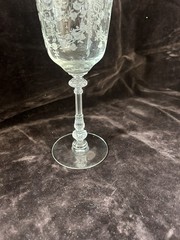 Vintage Rare Heisey Orchid Crystal Goblet Wine Etched Glass (1940-1957) 8 1/4″