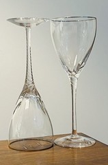 2 VTG Lenox Millennium Encore Platinum Wine Glasses Swirl Stem 8” Discontinued