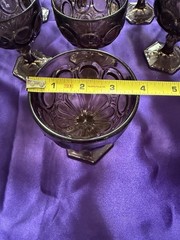 Vintage Fostoria Moonstone Champagne Tall Sherbet Goblets Taupe Brown Glassware