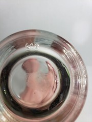 Textured Dot Glass Rocks Glasses Set of 3 Clear Glass Cocktail Glasses
