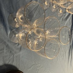 5 Fostoria Beloved Platinum Water Goblets 7″ *Read Description*