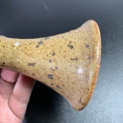 3 Handmade Studio Art Pottery Signed by Artist Wine Goblets 6 1/2″