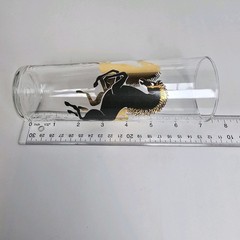MCM Highball Bar Glass Horse Black Gold Stallion Tom Collins Zombie Drinking