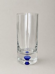 Orrefors Intermezzo Blue Crystal Highball Tumbler Erika Lagerbielke Sweden 6”
