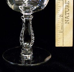 Pair Set 2 Vintage Fostoria Silver Flutes Clear Glass Sherbert Glasses Dessert