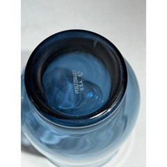 Pfaltzgraff Yorktowne Blue Glassware Set of 4 Juice Water Tumblers Floral USA