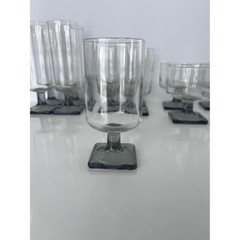 Vintage Federal Glass Barware 17 Pieces Mid-Century Modern