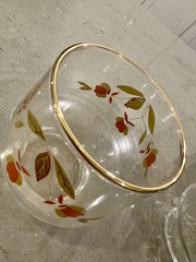 4 Jewel Tea Hall China Autumn Leaf Brockway 9 oz. Tumbler Juice Glasses
