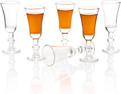 Cordial Glasses,1 OZ Lead-Free Limoncello Glasses, Clear Aperitif Glasses Set of