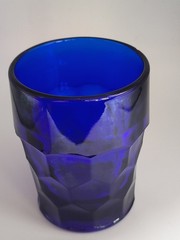 Vintage «Viking» Glass Georgian Cobalt Blue Set – 1 Water Glass (5.75″) 3 Juice