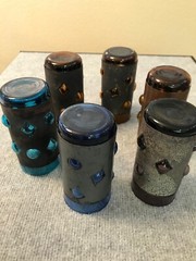 Mid-Century Modern Brutalist Glass Tumblers