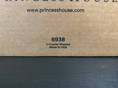Vintage NIB Princess House Heritage Flat Tumbler Beverage Glasses 6938 Set Of 4