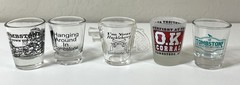 Lot of 5 – Tombstone, AZ Shot Glass Barware Souvenir Arizona Travel Landmark