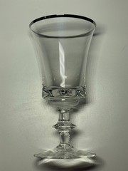 Gorham Crystal Cavalier Water Goblet Glass with Wide Platinum Rim