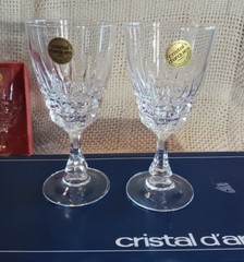 Vtg.Cristal D’Arques Durand Set Of 6 Pompadour Glasses 17 Cl, 24%Lead Crystal OB